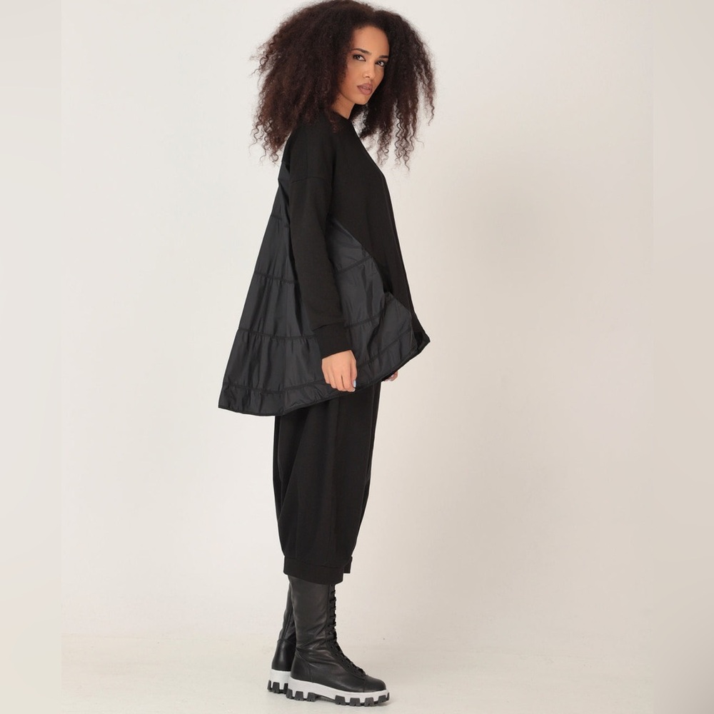 ADEPTT Black oversized sweatshirt parka - MIWA Large BRAND NEW